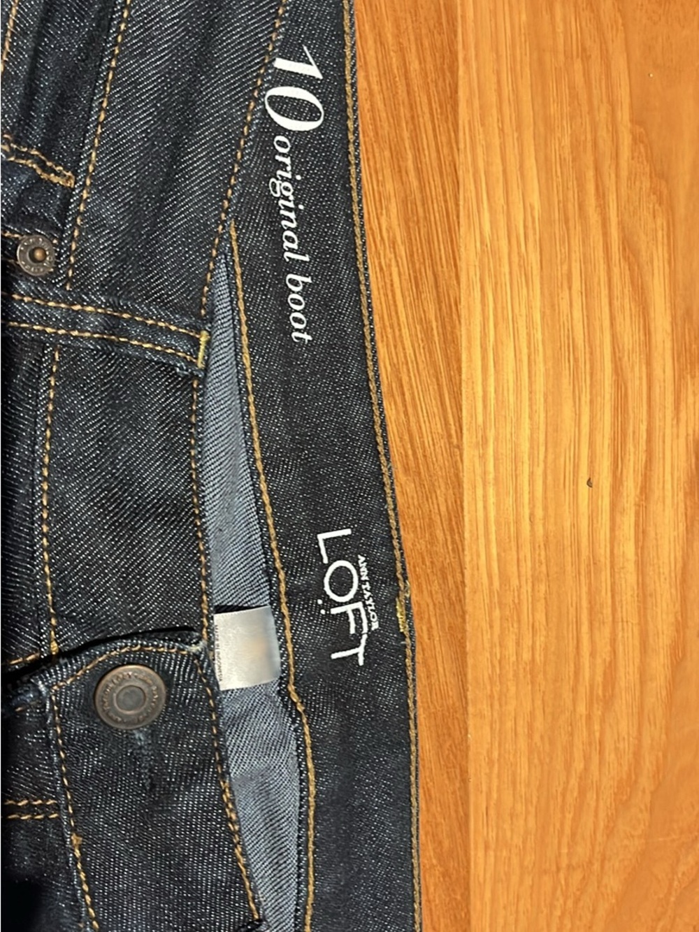 Ann Taylor Dark Blue Bootcut Jeans - Picture 2 of 2